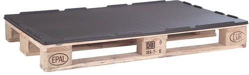 Couvre-palette DENIOS, en ABS-RE, 805 x 1205 x 30 mm, avec bord, lot de 5, 312672