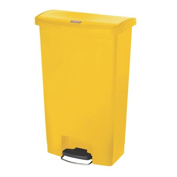 Poubelle à pédale Rubbermaid Slim Jim Front Step Jaune 68L, CW589