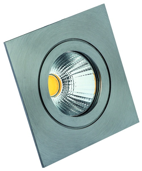 rutec Projekt CIRDAN COB LED - spot encastrable rigide, carré, 350mA, 8W, IP55, 3000K, CRI80 - V4A, PEG66V4AWWOK
