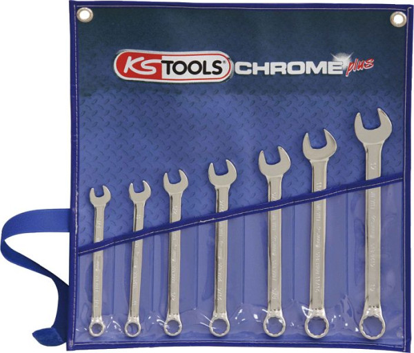 KS Tools CHROMEplus jeu de clés mixtes, coudées, 7 pièces en pouces, 518.3020