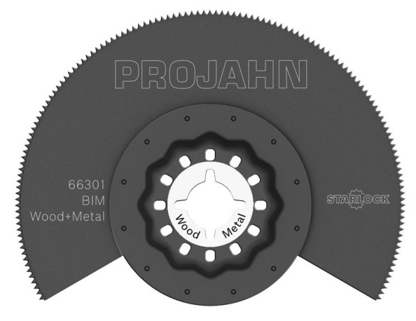 Lame de scie segment Projahn pour bois et métal, BIM, Starlock, 85mm, 66301