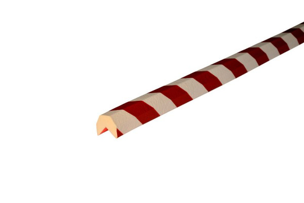 Protection d'angle Knuffi, profil d'avertissement et de protection type AA, rouge/blanc, 1 mètre, PA-14110