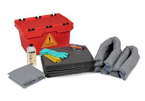 Kit d'urgence de liant DENSORB dans une boîte pliante rouge, version universelle, 282-174