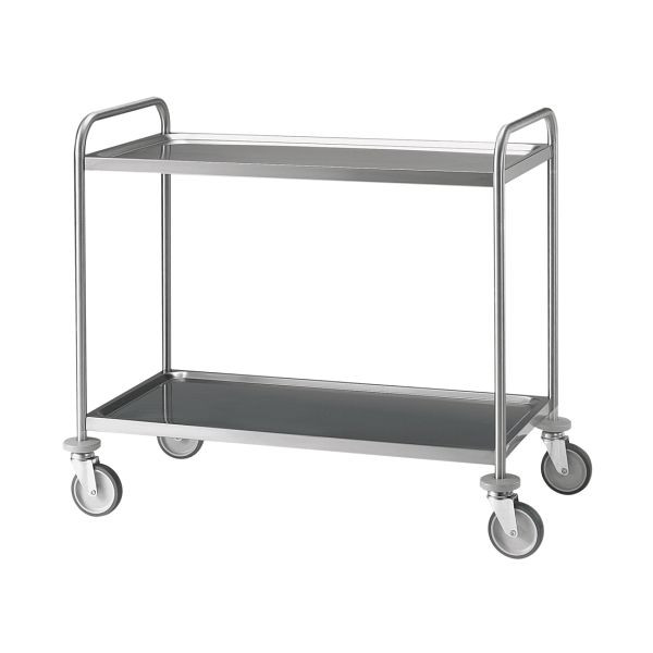 Chariot INOX ETERNASOLID PROGRESS, 2 étagères 1200x600 soudées, ES1403-2S