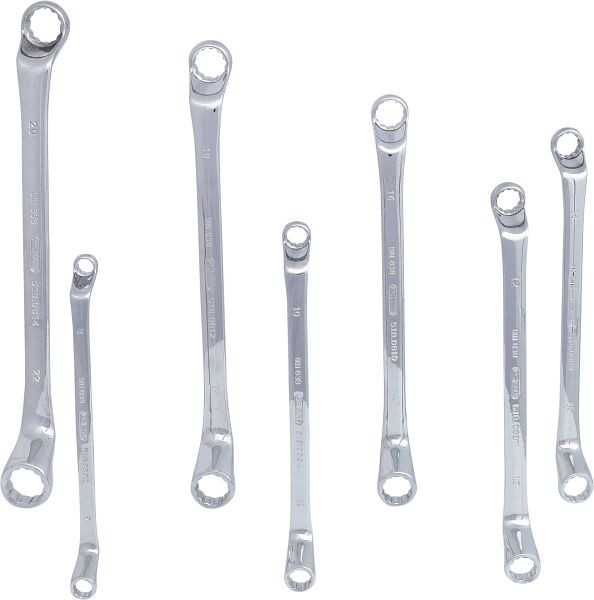 KS Tools CHROMEplus jeu de clés polygonales doubles, 7 pièces, 518.0847