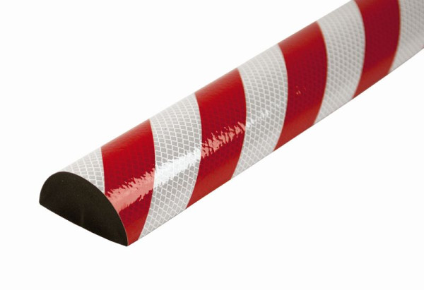 Protection de surface Knuffi, profil d'avertissement et de protection type C+, réfléchissant rouge/blanc, 1 mètre, PCR-11722