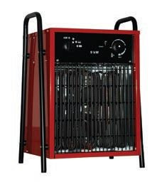 Chauffage industriel / radiateur soufflant DeKon, rouge, débit d'air : 700 m³/h, IFH03-90