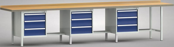 Etabli standard KLW - 4000 x 700 x 840 mm L x P x H, WS551N-4000M40-E1631