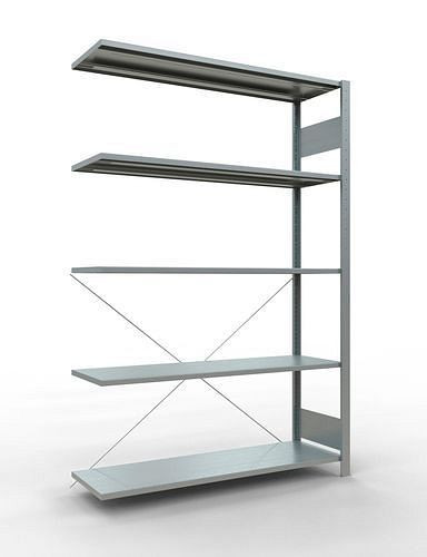 Rayonnage à étagères Schulte, panneau supplémentaire, 5 niveaux de rangement, traverse, charge du compartiment 150 kg, 1306 x 436 x 2000 mm, 278712