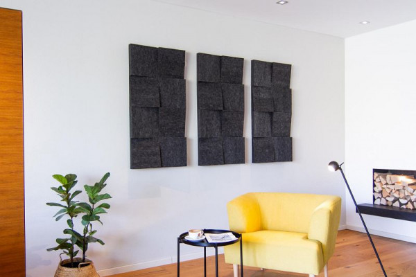 Absorbeur acoustique tridimensionnel Silenti "Slope M", anthracite, 92742515027
