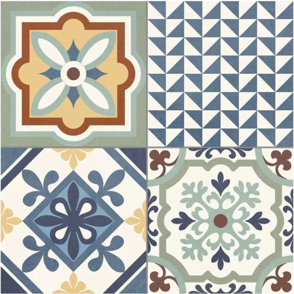 BOXTEC VINTAGE MIX 16,5 x 16,5 carrelage mural et sol en grès fin carrelage décoratif en céramique, paquet de 20, 45001