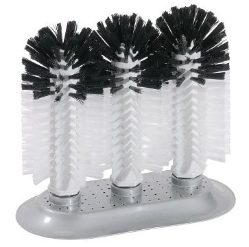 Brosse à verre Contacto 3x18cm avec grande base d'aspiration, 5891/218