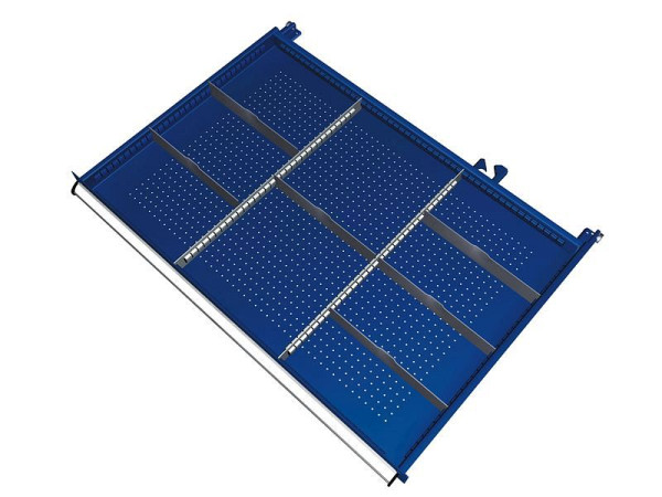 Kit de matériel de séparation KLW pour compartiment à tiroirs hauteur 75 mm dans armoire SJB, taille d'armoire 1031 x 750 mm L x P, SJB-B01-042