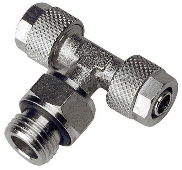temporisateur A-TEd-10/8-1/4-MSv, raccord vissé en T - réglable sans pression, filetage cylindrique avec joint torique, UE : 10 pièces, 01363048