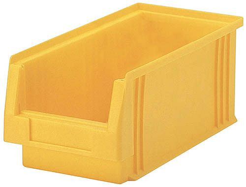 Bedrunka+Hirth boîte de rangement en plastique, jaune, dimensions en mm (LxPxH) : 164 x 105 x 75, 25 pièces, 018500224