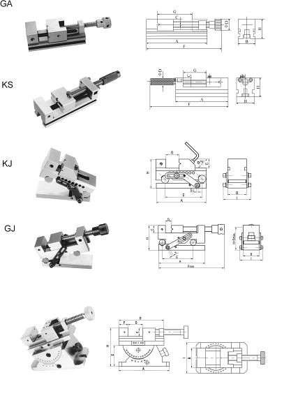 Étau de meulage MACK modèle standard TMV-A