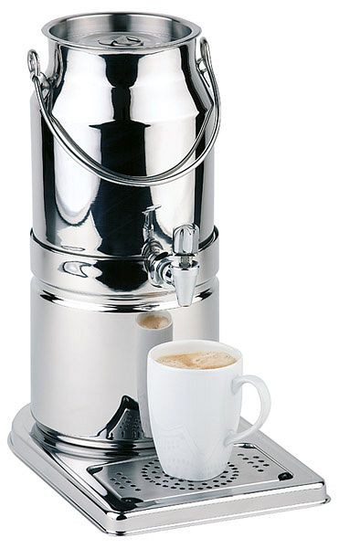 Pot à lait APS -TOP FRESH-, 21 x 32 cm, hauteur : 39 cm, acier inoxydable 18/8, 1 bloc réfrigérant dans le fond, 3 litres, 10830