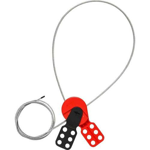 DENIOS Câble antivol universel, câble en acier revêtu, longueur 2 m, 311900