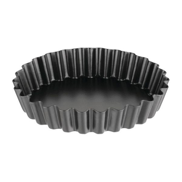 Moules à mini quiches antiadhésifs Vogue avec fond amovible 10cm, UE: 3 pièces, CW991