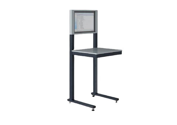 Station PC SOFAME L700 x P 600 x H 1690mm, bleu ciel RAL 5015, W040010009BI