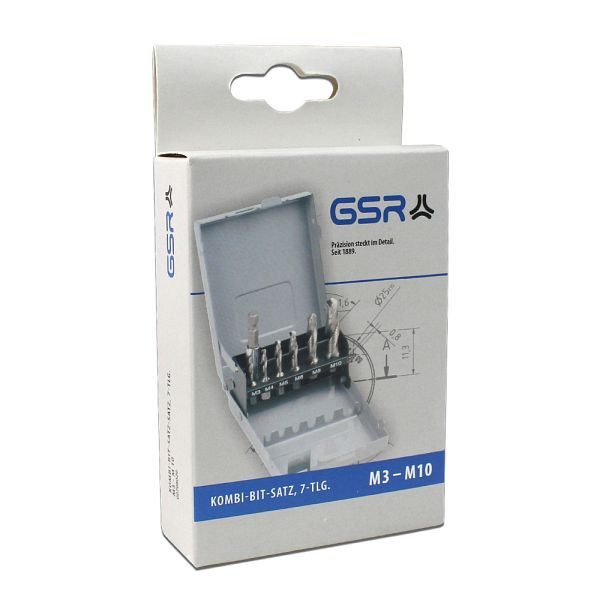 GSR Jeu d'embouts combinés 7 pièces M3-M10 GSR, 00708020