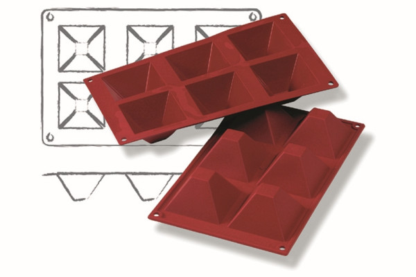 Moules à pâtisserie Schneider, pyramide, 71 x 71 mm, hauteur 40 mm, 115028