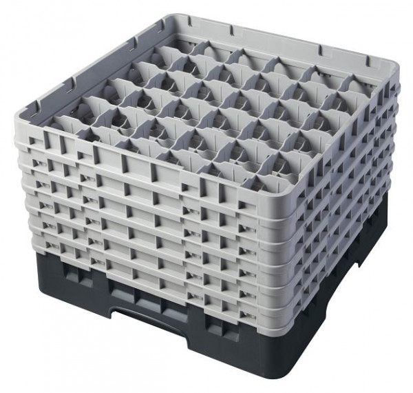 Panier de lavage Cambro 36 compartiments Camrack® 27,9 cm noir, paquet de 2, 36S1114110