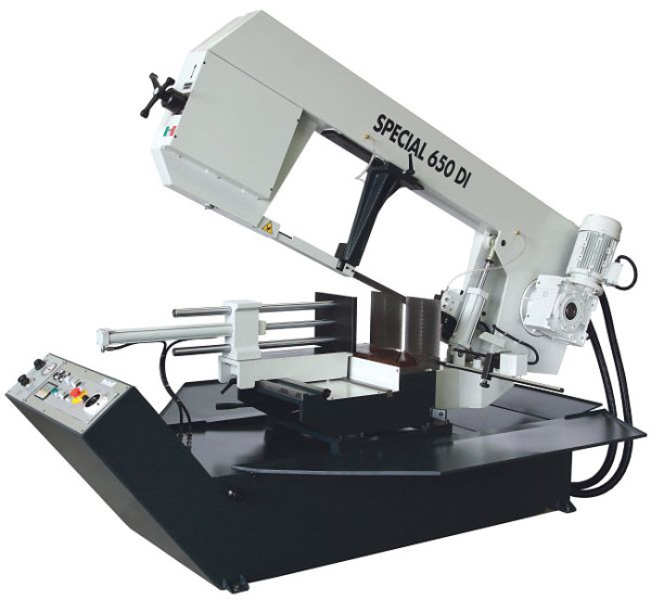 Machine à scie à ruban pour métaux ELMAG MACC, modèle SPECIAL 650 DI, avec vitesse de coupe en continu 23-95 m/min, 78539