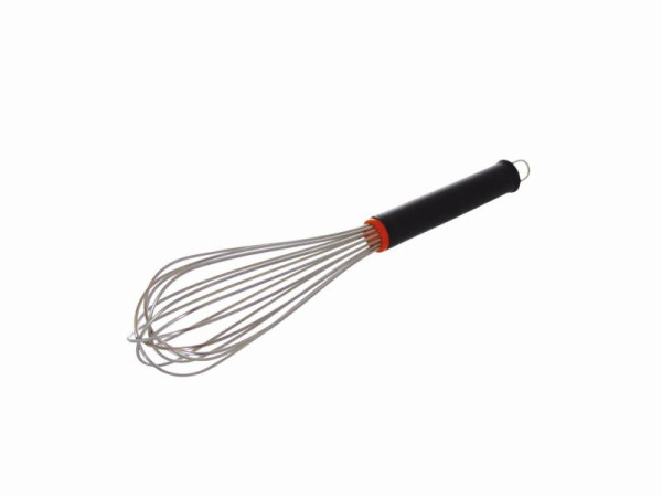 Schneider fouet 24 fils inox, 300 mm, manche nylon polyéthylène noir avec cintre, 170081