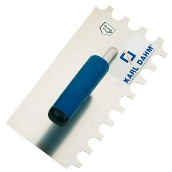 Truelle Karl Dahm avec dents centrales 20/15 mm avec manche souple, 10645