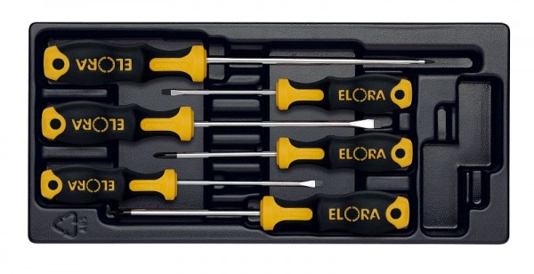 Kit tournevis à 2 composants ELORA QUATROLIT®, 6 pièces, MS-38, 0000538001000