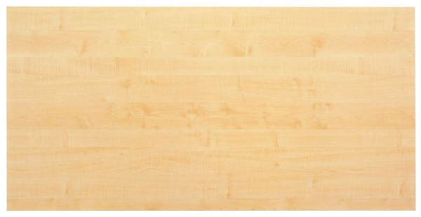 Plateau de table Hammerbacher 160x80cm avec système de perçage en érable, forme rectangulaire, VKP16/3