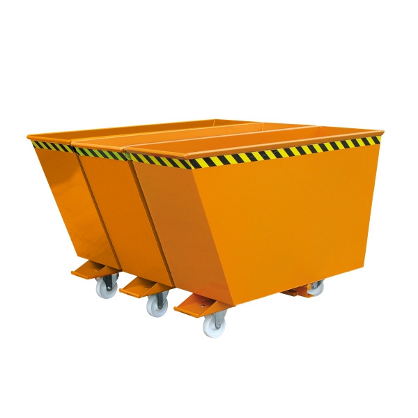 Système de tri de conteneurs basculants industriels Eichinger 2en1 ou "3en1", 2x900 litres, orange pur, 20250200000000