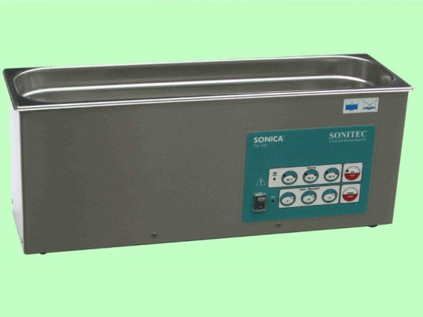Bac compact à ultrasons SONITEC 6,0 litres, températures de contrôle : 40°C, 50°C ou 60°C, 3200 L ETH