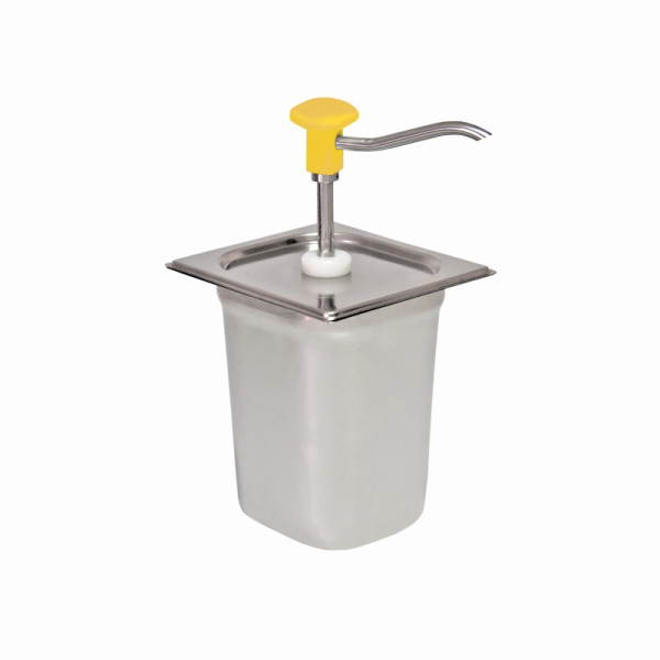 Distributeur doseur Schneider Récipient GN simple (jaune), contenu 3 litres - 178 x 166 x 323 mm, 152542
