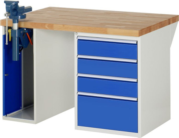Etabli RAU série 7000 - modèle 7510-2, L1250 x P900 x H890 mm, base système L1250 x P850 x H850 mm, 03-7510A2-129B4M.11