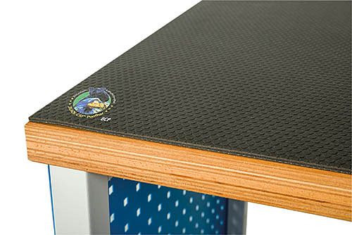 Tapis antidérapant de sécurité Bedrunka+Hirth comme couverture d'établi, rouleau complet, dimensions en mm (LxPxH) : 2000 x 750 x 4, 0320754ANT