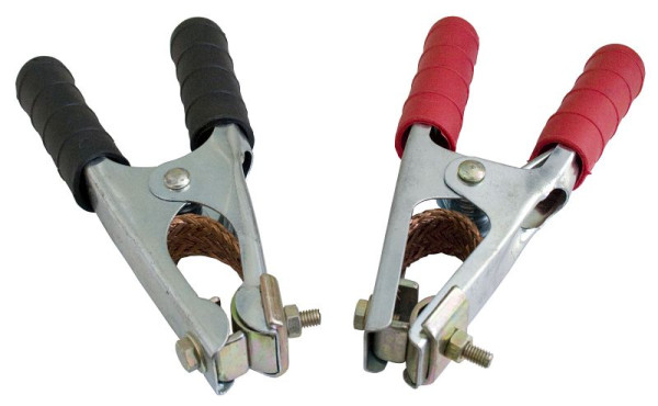 Jeu de bornes polaires ELMAG, 1x rouge + noir, 600 A, longueur : 165 mm - SB, 59680