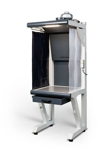 Table d'extraction DENIOS pour travaux de soudure et de brasage, plan de travail 640 x 600 mm, 248400