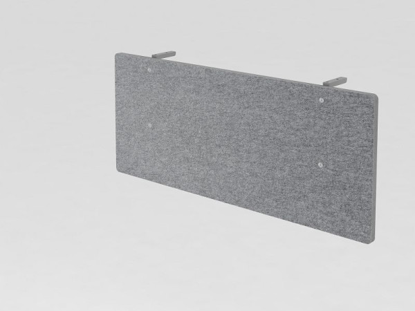 Écran Hammerbacher, isolation phonique pour table 120, gris, en matériau acoustique, classe d'isolation phonique C, VSIA12/5