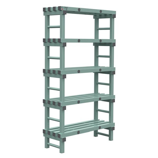 Etagère Euro REA 1000x400x1850mm, 5 montants au pas de 350mm, 308.170