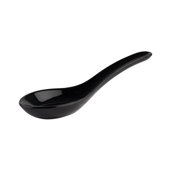 Cuillère à manger pour les doigts APS -FRIENDLY-13,5 x 4,5 cm, hauteur : 4,5 cm PET, noir, paquet de 12, 79011