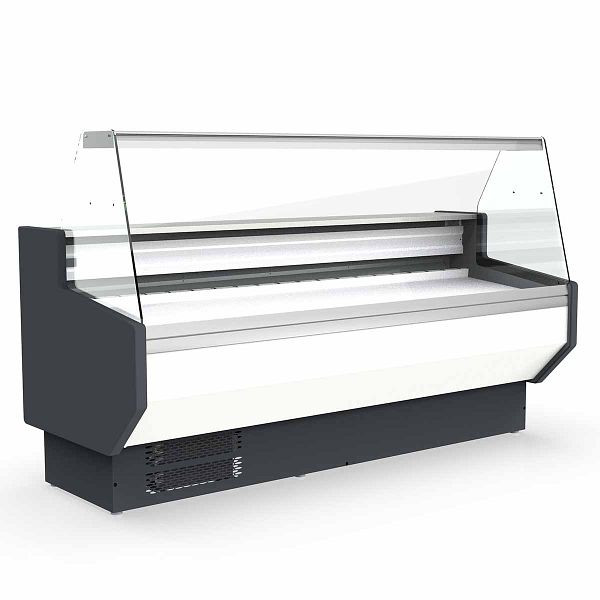 Vaiotec TOPLINE comptoir réfrigéré 100 - façade droite en verre "blanc", 102,5x80x123,5 cm, 10744