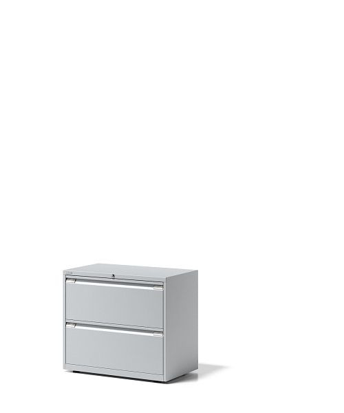 Armoire à tiroirs Bisley Essentials, 2 tiroirs chacun H 304 mm, gris clair, YESF0807645