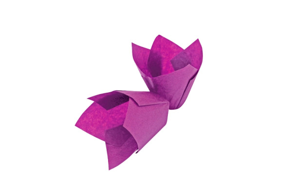 Moule à muffins Schneider rose tulipe, fond 50 mm, hauteur 55 mm, paquet de 1000, 122277