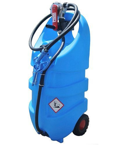Système de réservoir mobile DENIOS type Caddy pour solution d'urée AUS 32, 110 litres, avec pompe à main, 252-252