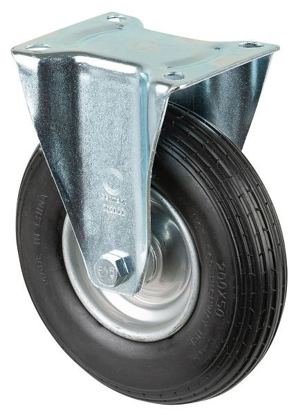 Rouleau de transport BS rollers, largeur 50 mm, Ø200 mm, jusqu'à 75 kg, pneus polyuréthane, corps de roue jante acier aluminium argent, roulement à rouleaux, L410.C91.200
