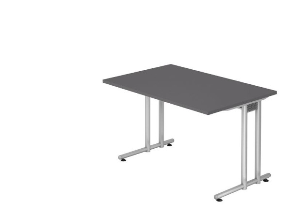 Hammerbacher bureau base C 120x80cm graphite/argent, VNS12/G/S