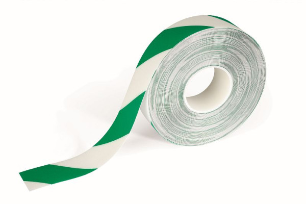 Ruban de marquage au sol DURABLE DURALINE STRONG 2 COLOR, 30 m, vert/blanc, 1726131