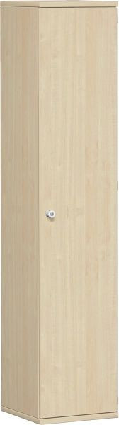geramöbel armoire à portes battantes 4 étagères décoratives, verrouillable, serrure à gauche, 400x425x1920, érable/érable, N-10DL504-AA